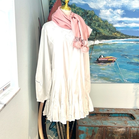 NWT, Gianni Bini,Romantic,Exquisite Dress,Layered,Full Skirt,Soft Cotton,Size L - Picture 4 of 14